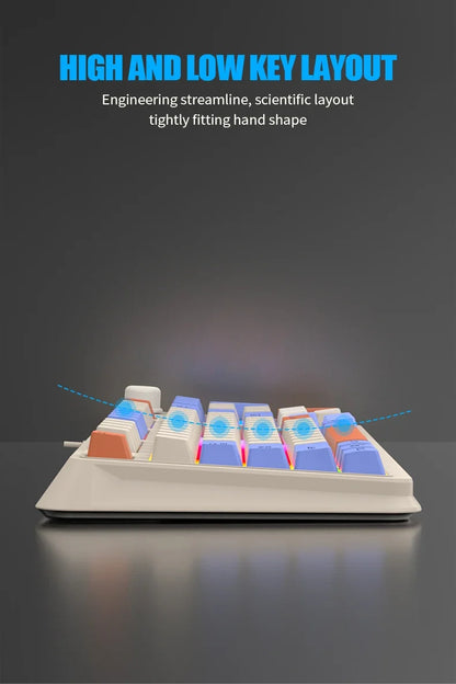 K82 Gaming Keyboard Glows Wired USB Desktop PC/Notebook Available 19-key punchless knob to adjust volume