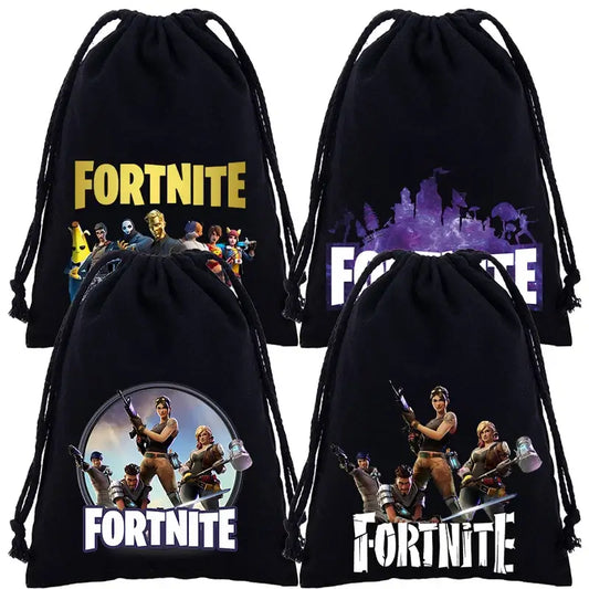 Sacche con coulisse Fortnite per bambini e bambine, stampa cartoon anime, grande capacità, borse portaoggetti, tote bag e borsetta, nuovo grazioso regalo di compleanno