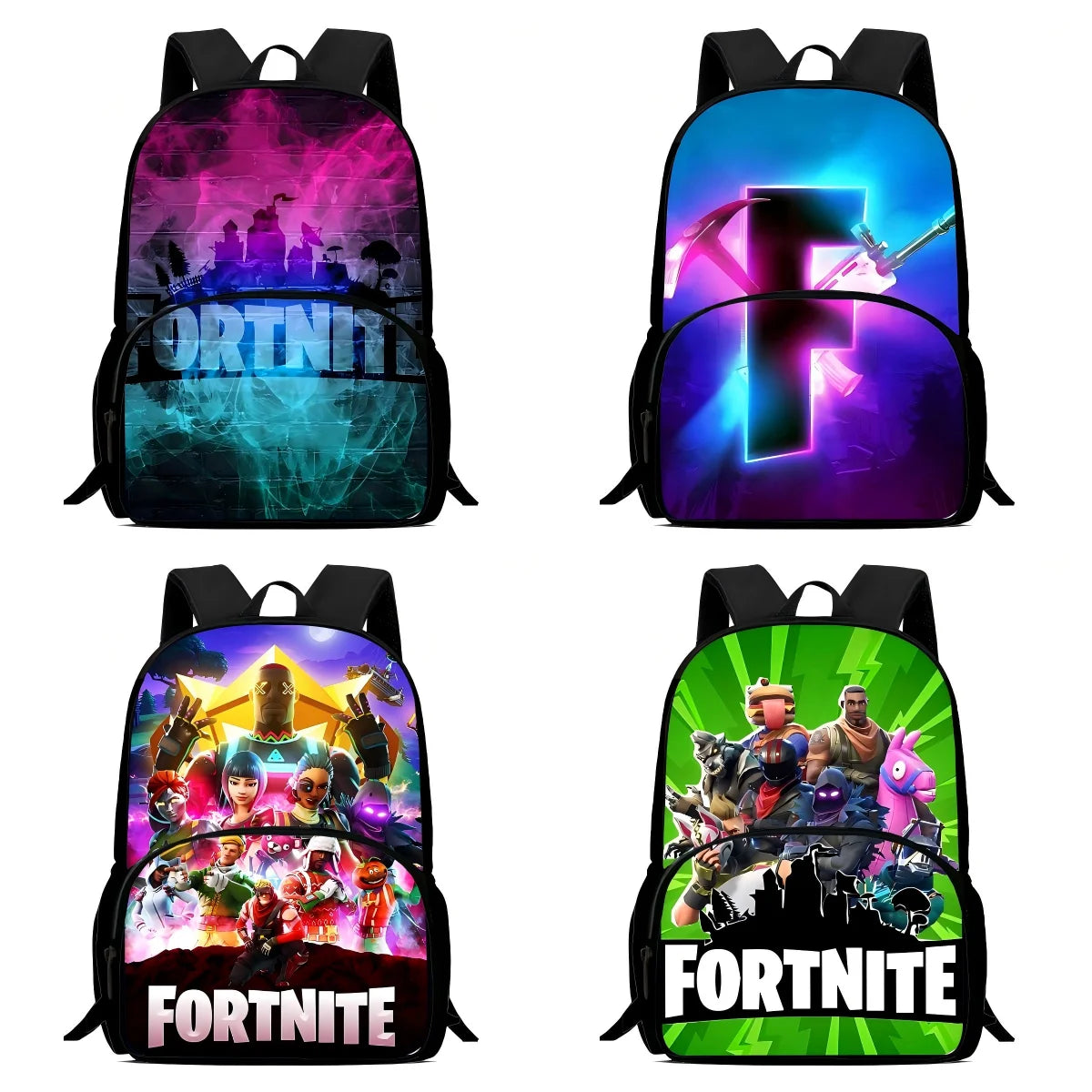 Beliebte FortniteS Gaming-Rucksäcke für Kinder, Jungen und Mädchen – Geburtstagsgeschenk für Schüler, Schulrucksack mit großem Fassungsvermögen, robuster Camping-Rucksack