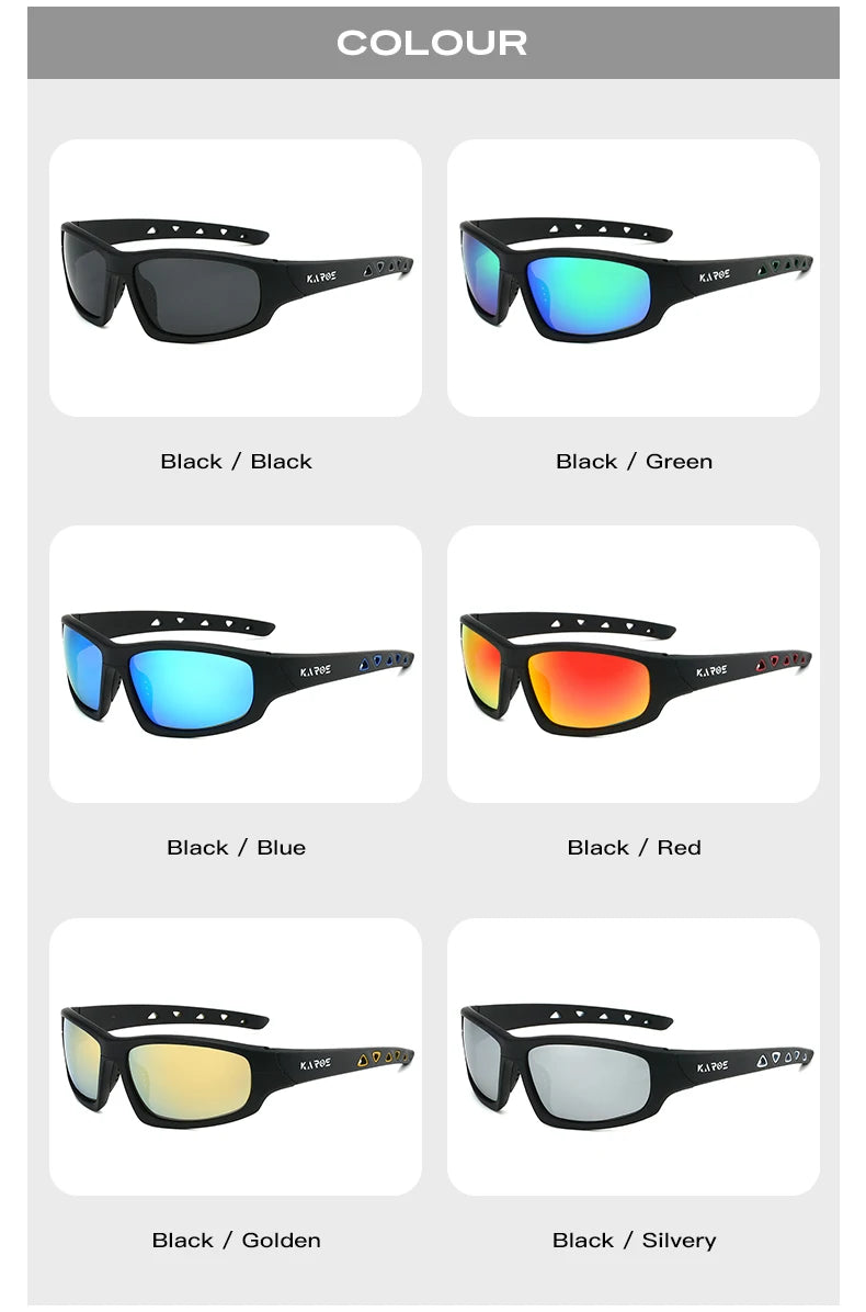 KAROS HD Polarized Anti-UV Sports Sunglasses Men Women Hiking Cycling Goggles with Complete Packaging Set YZ2029
