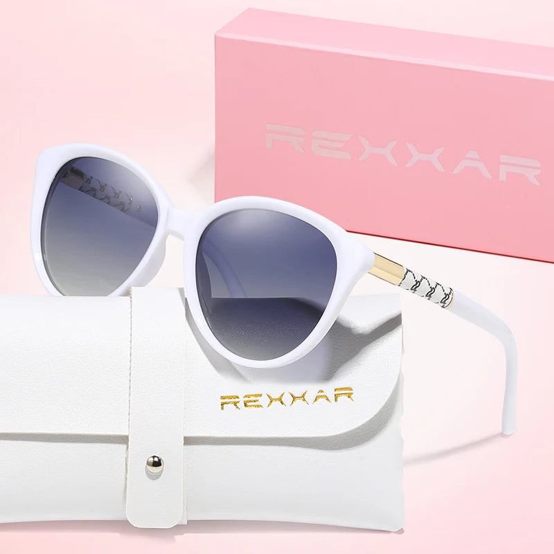 REXXAR Polarized High Quality Cat Eye Sunglasses Women Men Sexy Fashion Brand Sun Glasses Shopping Party Male Female Glasses