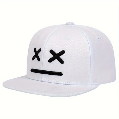 Unisex XX Smiling Face Embroidery Hip-hop Hats Spring Autumn Adjustable Casual Snapback Baseball Caps Sunscreen Hat Sports Cap