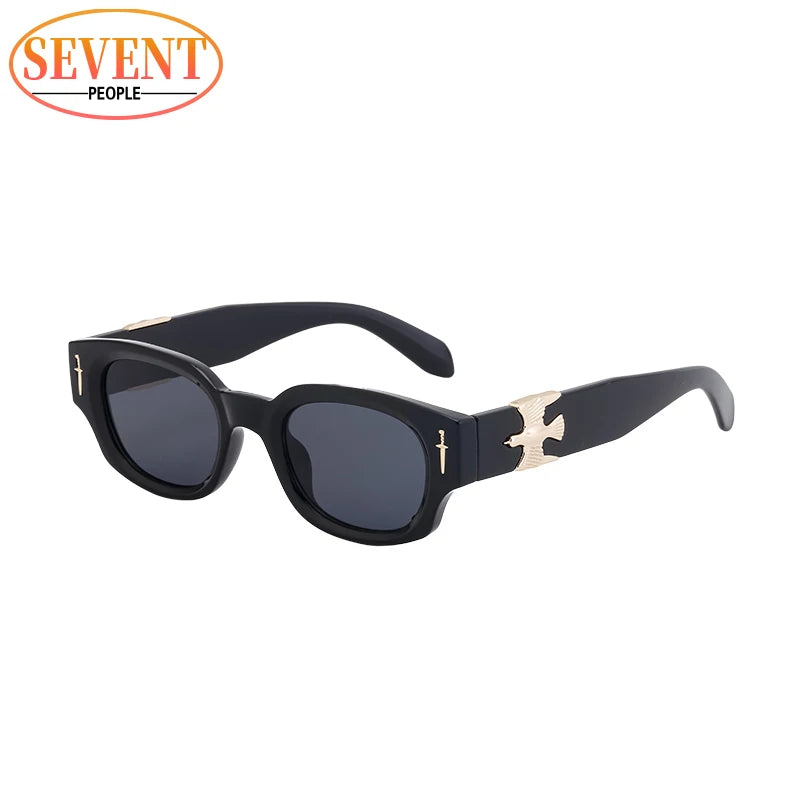 Punk Soaring Eagle Sunglasses Men 2026 Luxury Brand Designer Fashion Rectangle Sun Glasses For Women Steampunk Shades Eyewear