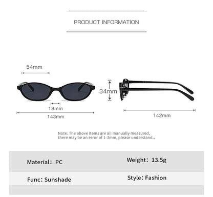 1/4pcs New Casual Elliptical Sunglasses Female Multi Color Frame Glasses Fashion Small Frame Design UV400 Sun Glasses Unisex