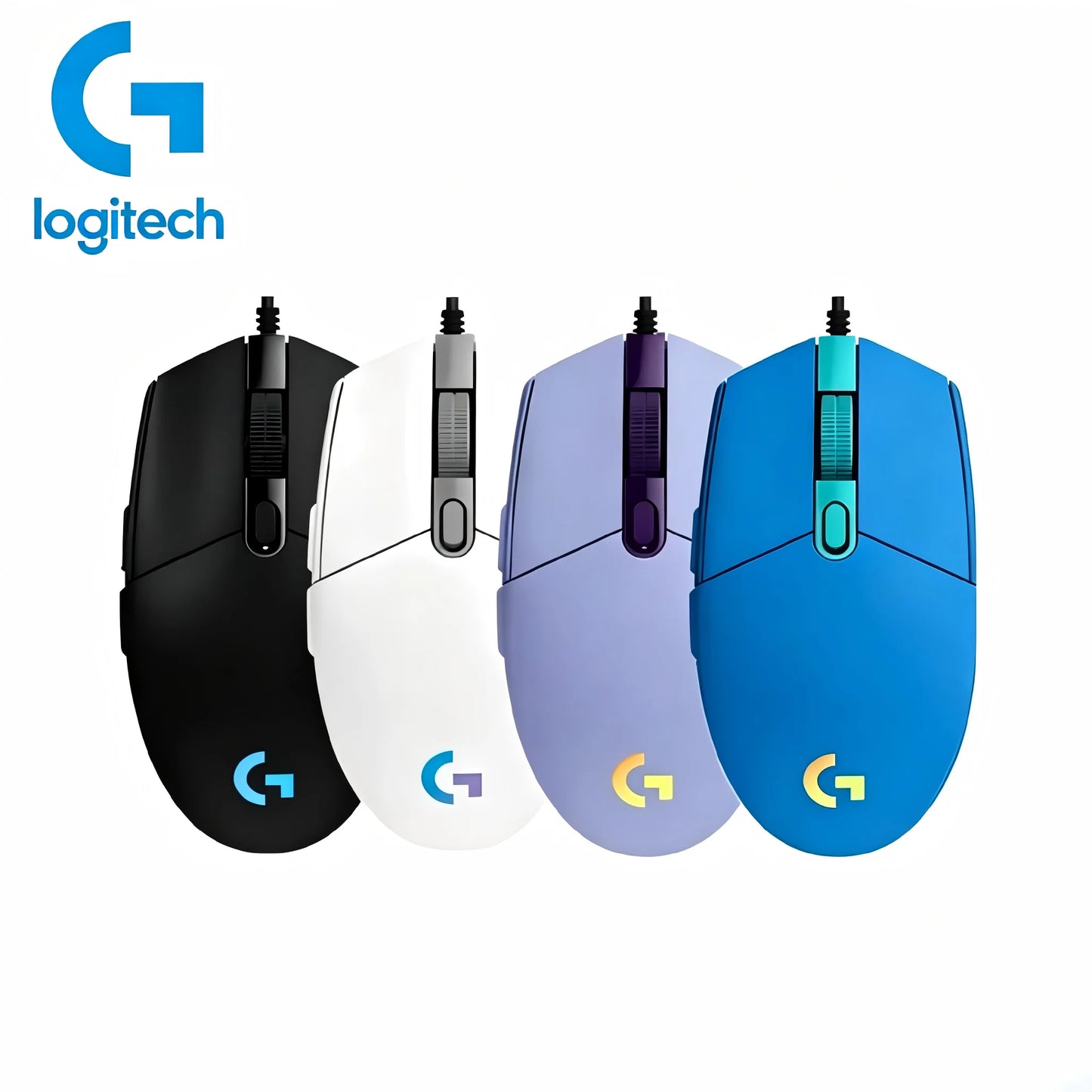 Logitech G102 Maus – kabelgebundene Gaming-Maus, 8000DPI, optisch, Esports G102 USB-Maus mit Kabel für PC