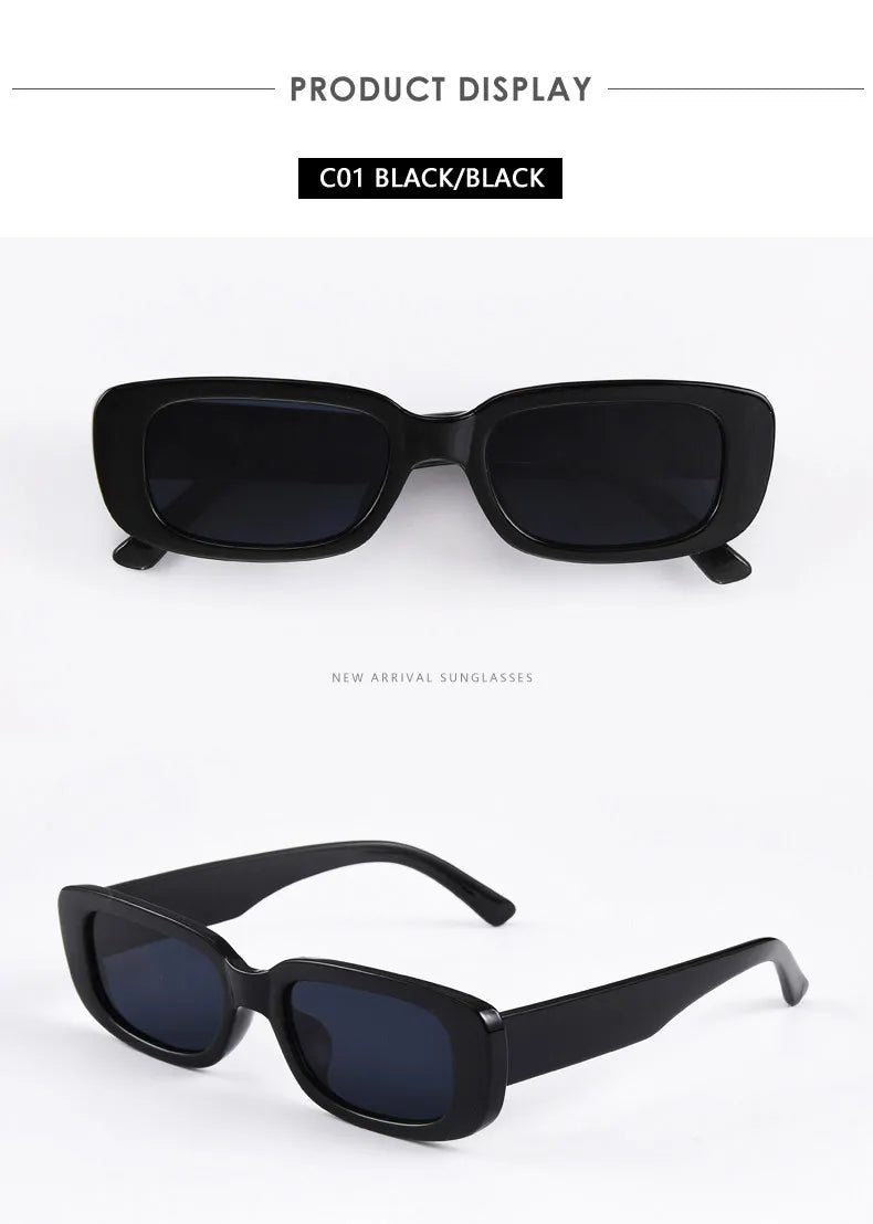 New Small Sunglasses Women Men Trendy Vintage Brand Designer Hip Hop Square Green Sun Glasses Female Eyewear UV400