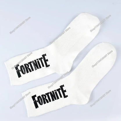 FORTNITE Sports Socks Summer Black White Breathable Low Cut Socks No Show Cotton Soft Athletic Casual Short Socks