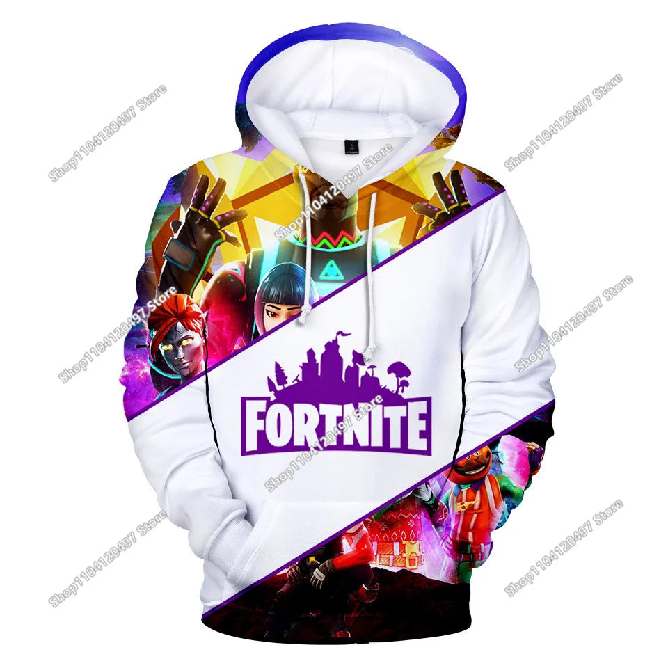Fortnites Cosplay Sweatshirt Game 3D Printed Unisex Hoodie Casual Coat Anime Peripheral Kawaii Jacket Children Clothing Gifts