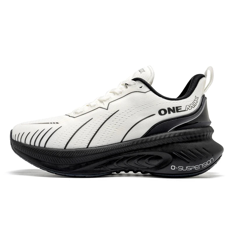 ONEMIX Nye løbesko med støddæmpning til mænd, velegnede til tunge løbere, snøresko til sport, kvinder, skridsikre udendørs atletiske herresneakers