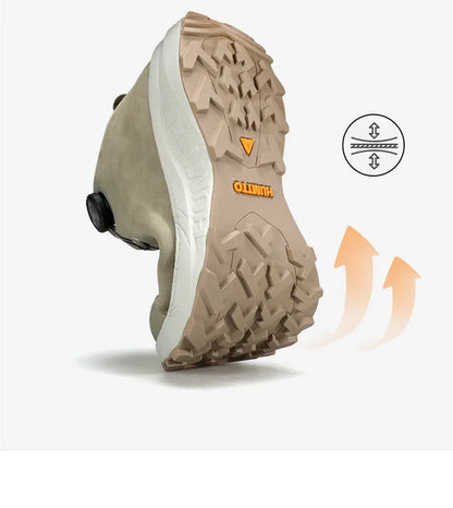 HUMTTO Leather Shoes for Men Winter Camping Outdoor Men's Sports Shoes Breathable Trekking Boots Man Non-slip Hiking Sneakers