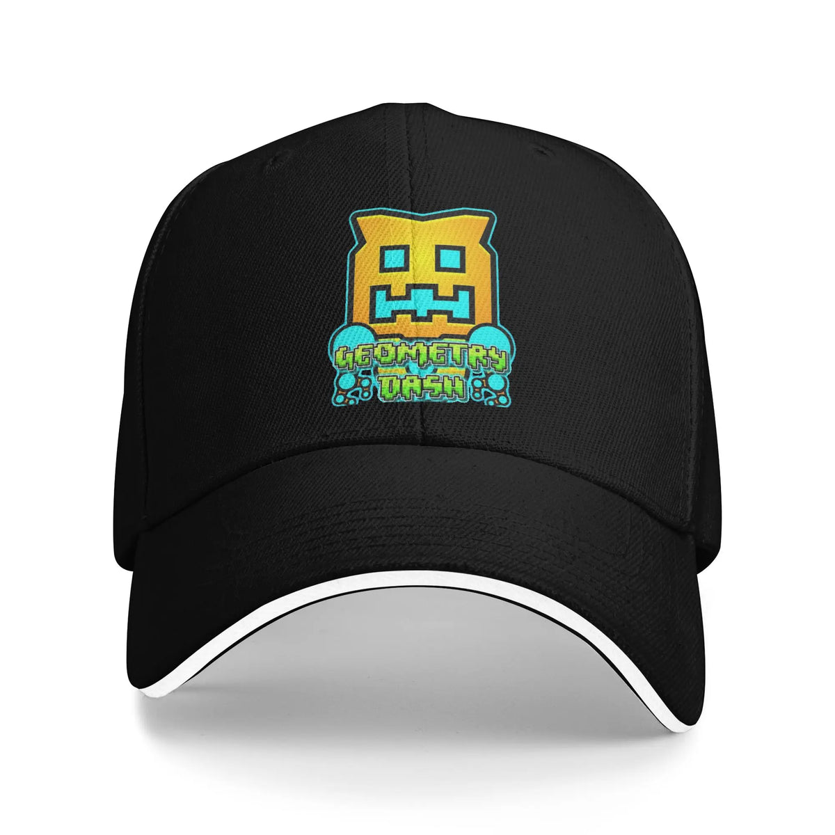 Geometry Game Dash Baseballkasket Casual Ublokeret Niveau Sandwich-hat til mænd og kvinder Åndbart hovedbeklædning til aktiviteter