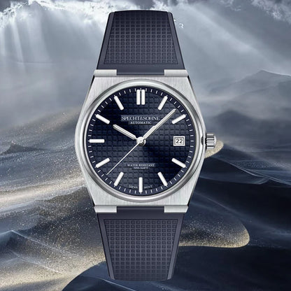 2026 New 37MM SPECHT&SOHNE Men Automatic Mechanical Watches Japan 8215 Movt Sapphire Ice Blue Stainless Steel Relogio Masculino