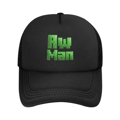 Voksen Creepers Zombie fjendtlig mob-karakter Trucker-kasket Mesh-baseballkasket Polyesterhat Solkasket Justerbare golfkasketter Sommer