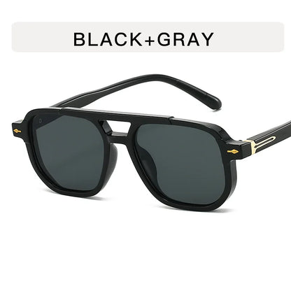 Frame-shaped arrow decorative sunglasses, suitable for both men and women for daily outings, perfect for sun protection.