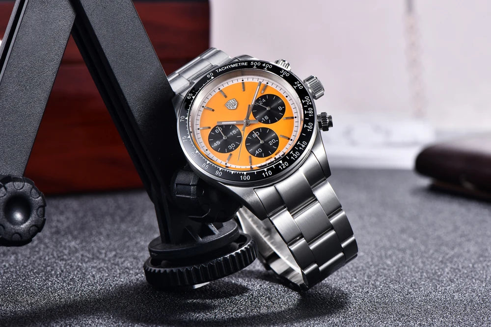 Rolls Timi Panda Men’s Watches – Quartz chronograph, luxury model, sapphire crystal with anti-reflective coating, water-resistant, sporty style