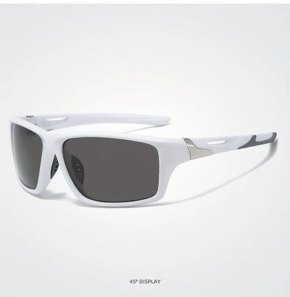New Polarized Sports Sunglasses for Men, High-Quality TAC Lens Frame, Full Rim, UV Protection, Alloy Decorative, for Climbing