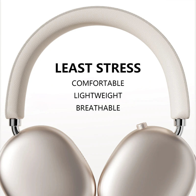 Wireless Bluetooth Noise Cancelling Headphones, Over-Ear Bluetooth Wireless Headphones with Mic, Sports Gaming Headset for Apple, HiFi Stereo Bluetooth 5.3 Headphones