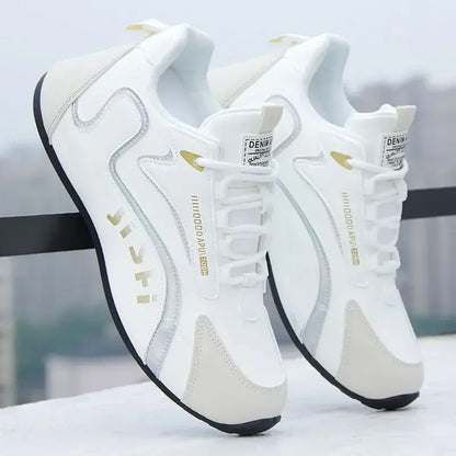 Sneakers da uomo in pelle PU impermeabili, scarpe sportive casual, scarpe da tennis leggere, traspiranti, piatte e antiscivolo, Zapatillas Hombre