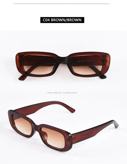 New Small Sunglasses Women Men Trendy Vintage Brand Designer Hip Hop Square Green Sun Glasses Female Eyewear UV400