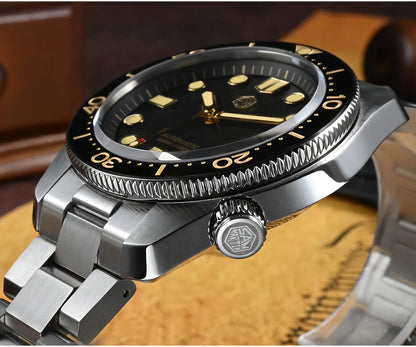 San Martin Design 44mm Men Diver Watch MM300 Sport Steel Vintage NH35 Automatic Mechanical Sapphire Waterproof 300M Lum SN0087