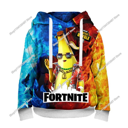 2025 New Fortnite Hoodies 3D Print Men's Hoodie Harajuku Long Sleeve Oversized Sweatshirt Man Hoodies Unisex Cosplay Clothing