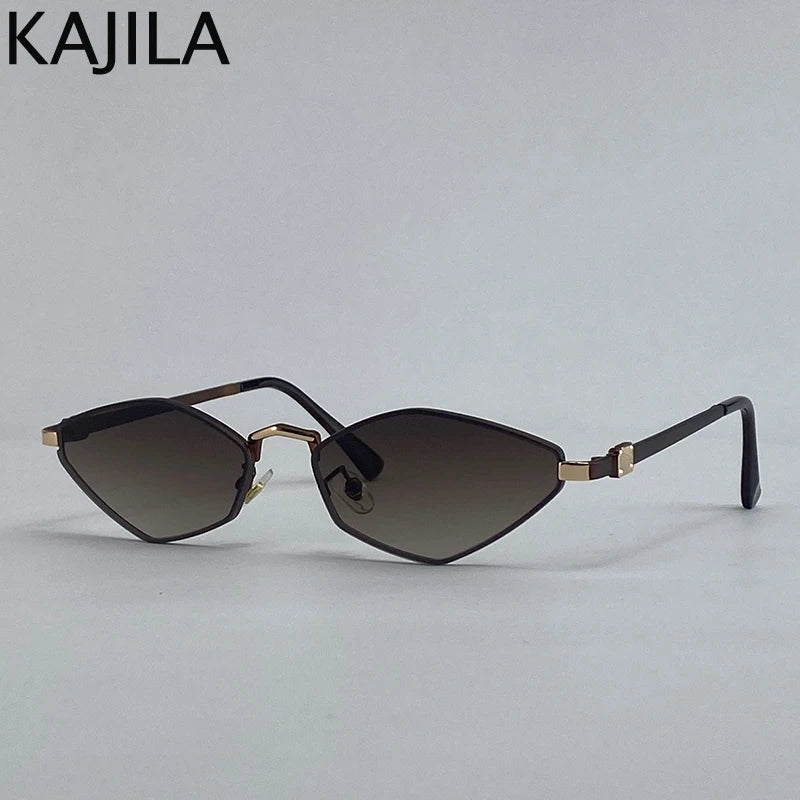 Small Frame Hexagon Punk Sunglasses Women 2026 Luxury Brand Polygon Sun Glasses For Ladies Classic Shades Cat Eye Eyewear