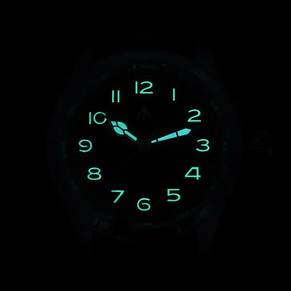Relógio de Quartzo Vintage Militar Militado ML08 V2 com Movimento VH31, Vidro Duplo de Safira, Luminescência C3 BGW-9, Impermeável, 38mm