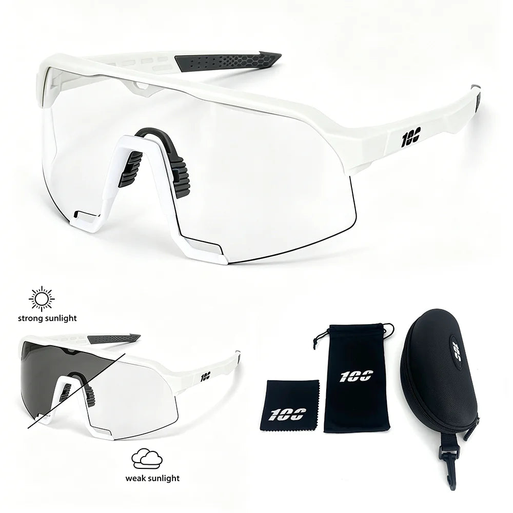 Bicycle Photochromic Sunglasses UV400 HD Lens MTB Cycling Goggles For Men Outdoor Sports Windproof Women Road Bike Glasses