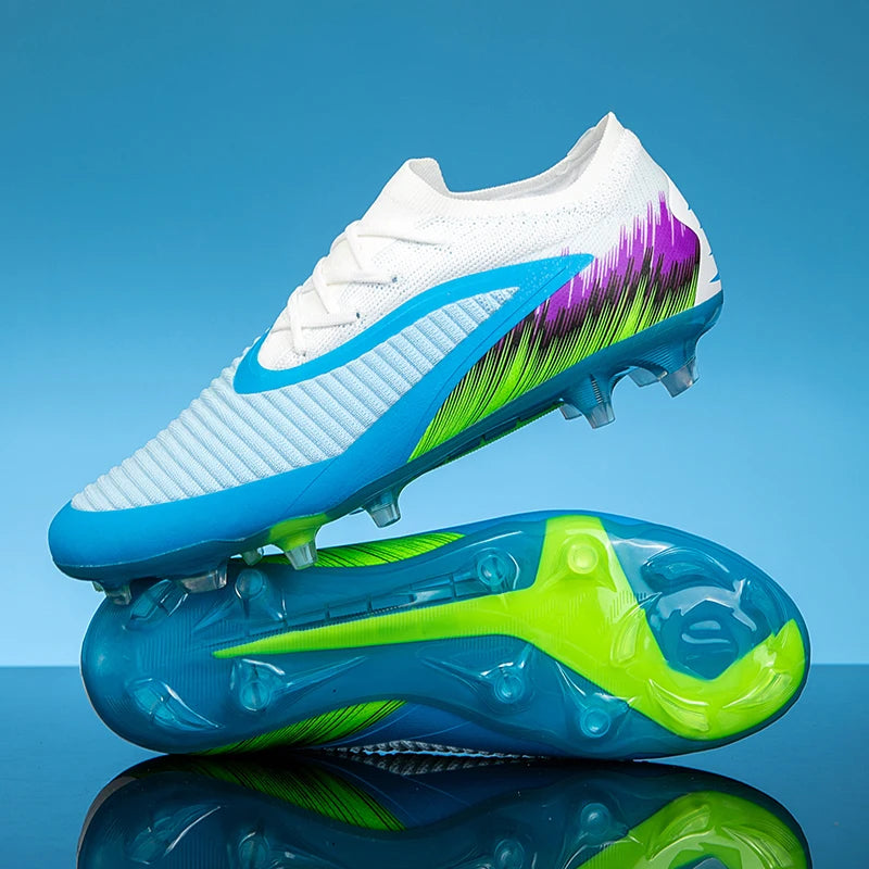 Nouvelles chaussures de football pour hommes, ultralégères, pour l'entraînement en extérieur, livraison directe, chaussures de foot à crampons longs FG antidérapantes