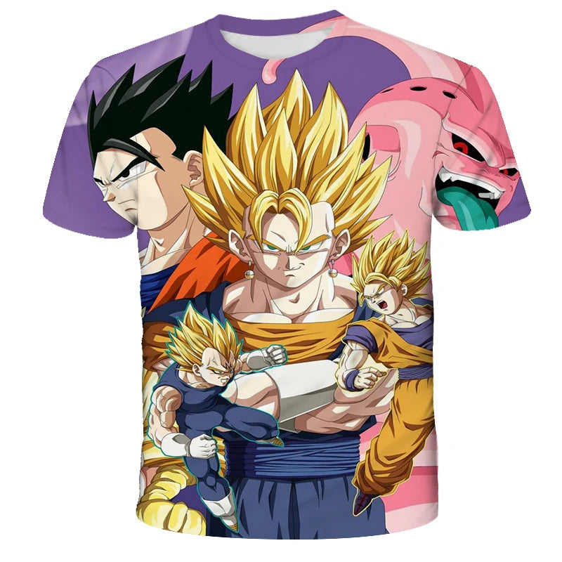 Men's T-shirts Dragon Ball Z T-shirt Boys Clothes Children's Clothing Summer Short Sleeve Kids Cartoon Tee Tops Baby Boy T Shirt
