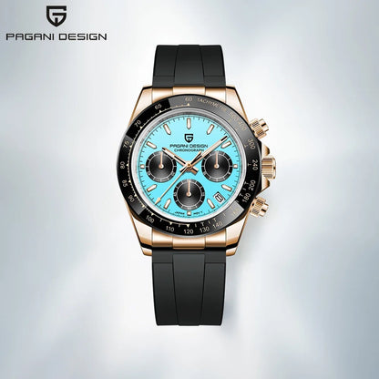 2026 New PAGANI DESIGN PD-1664 Meteorite Dial Fashion Men Quartz Wristwatches 100M Sapphire Glass Chronograph relogio masculino