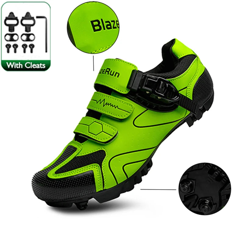 Primavera, Sapatos de Ciclismo MTB com Grampos para Homem, Sapatos Desportivos em Carbono, Velocidade, Corrida de Montanha, Sapatos de BTT