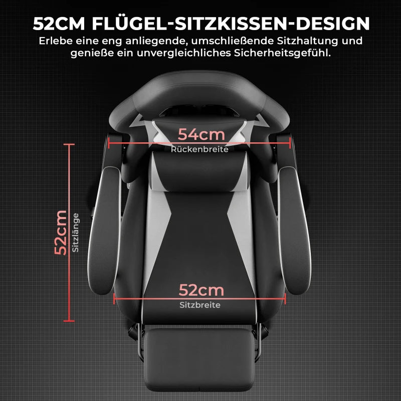 Ergonomic Gaming Chair Office Chair with Lumbar Support, Adjustable Height, 360° Swivel Computer Desk Chair with Comfortable Cushion