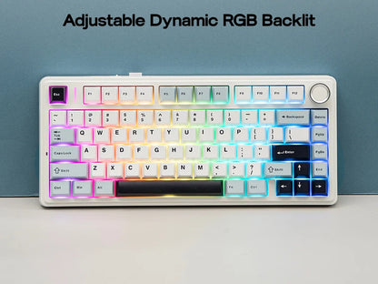EPOMAKER x AULA F75 75% ANSI Gasket Hot-Swap Bluetooth 5.0/2.4G Wireless/Wired Mechanical Keyboard PBT Keycaps for Win/Mac