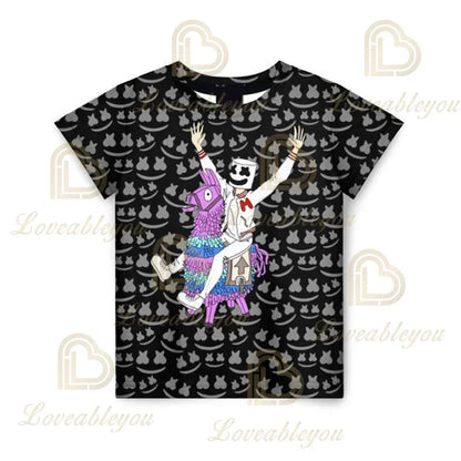 T-shirt Fortnite para Crianças Banana Peely, T-shirt para Homem e Mulher, T-shirt Battle Royale, Top de Verão Harajuku