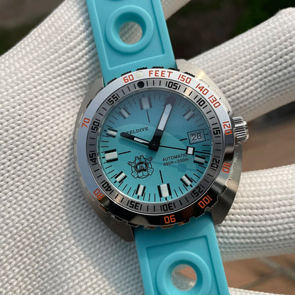 SD1967 Milled Clasp Bracelet Steel Bezel 43mm Steeldive Sapphire Glass 20ATM Water Resistant NH35 Automatic Man Dive Watch