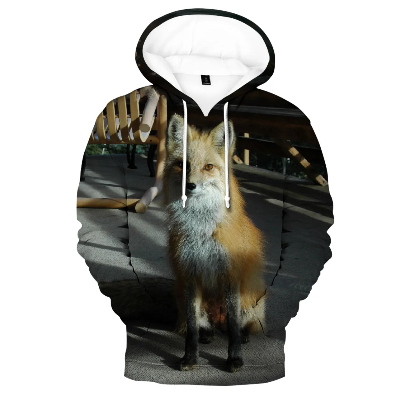 Sudaderas con capucha y sudaderas casuales con estampado 3D de zorro, cómodas y originales, estilo hip hop popular, para hombre/mujer y adulto/niño