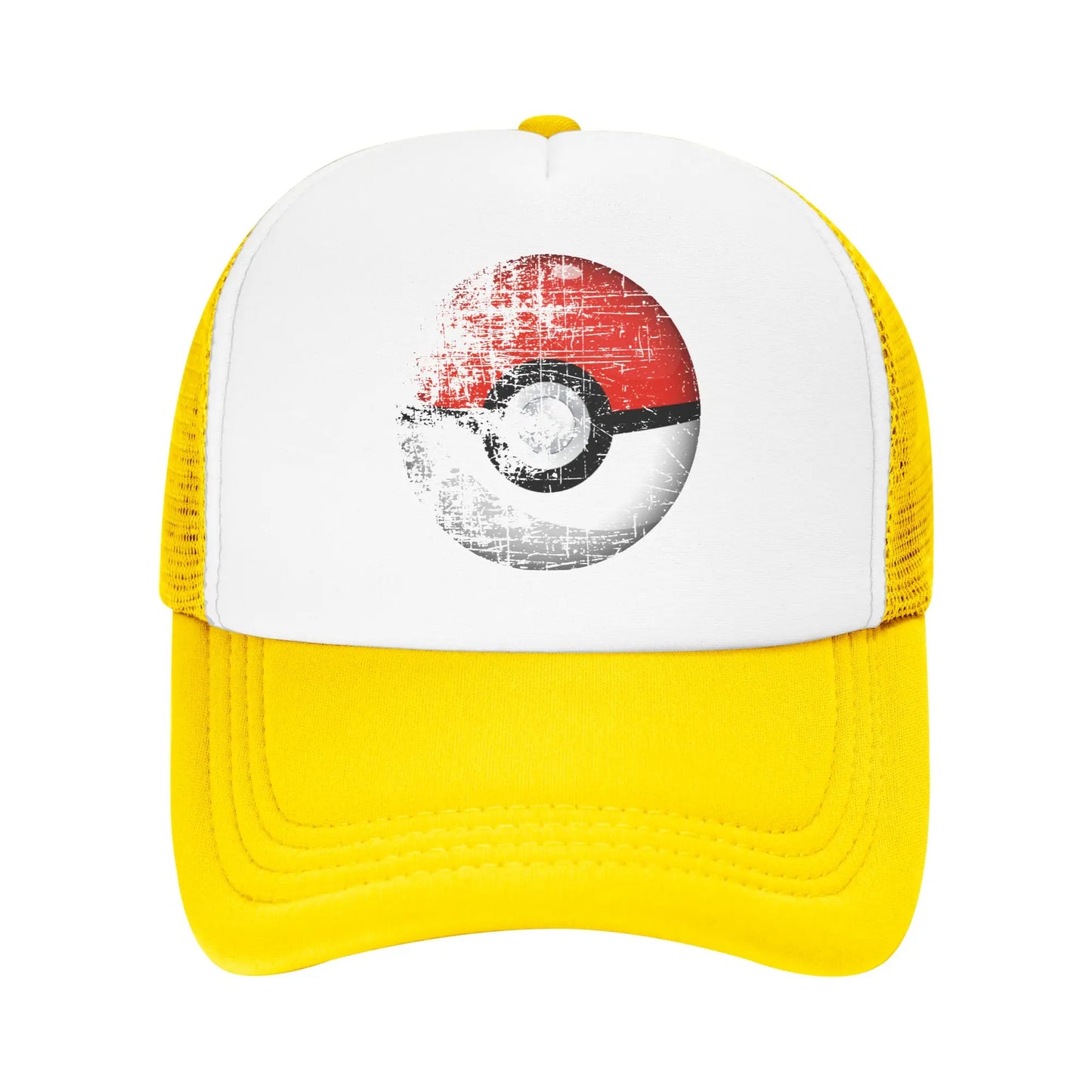 Destroyed Pokemon Pokeball Trucker Cap Men Women Outdoor Hat Trucker Worker Cap Fishing Hat Adjustable Mesh Baseball Caps Summer