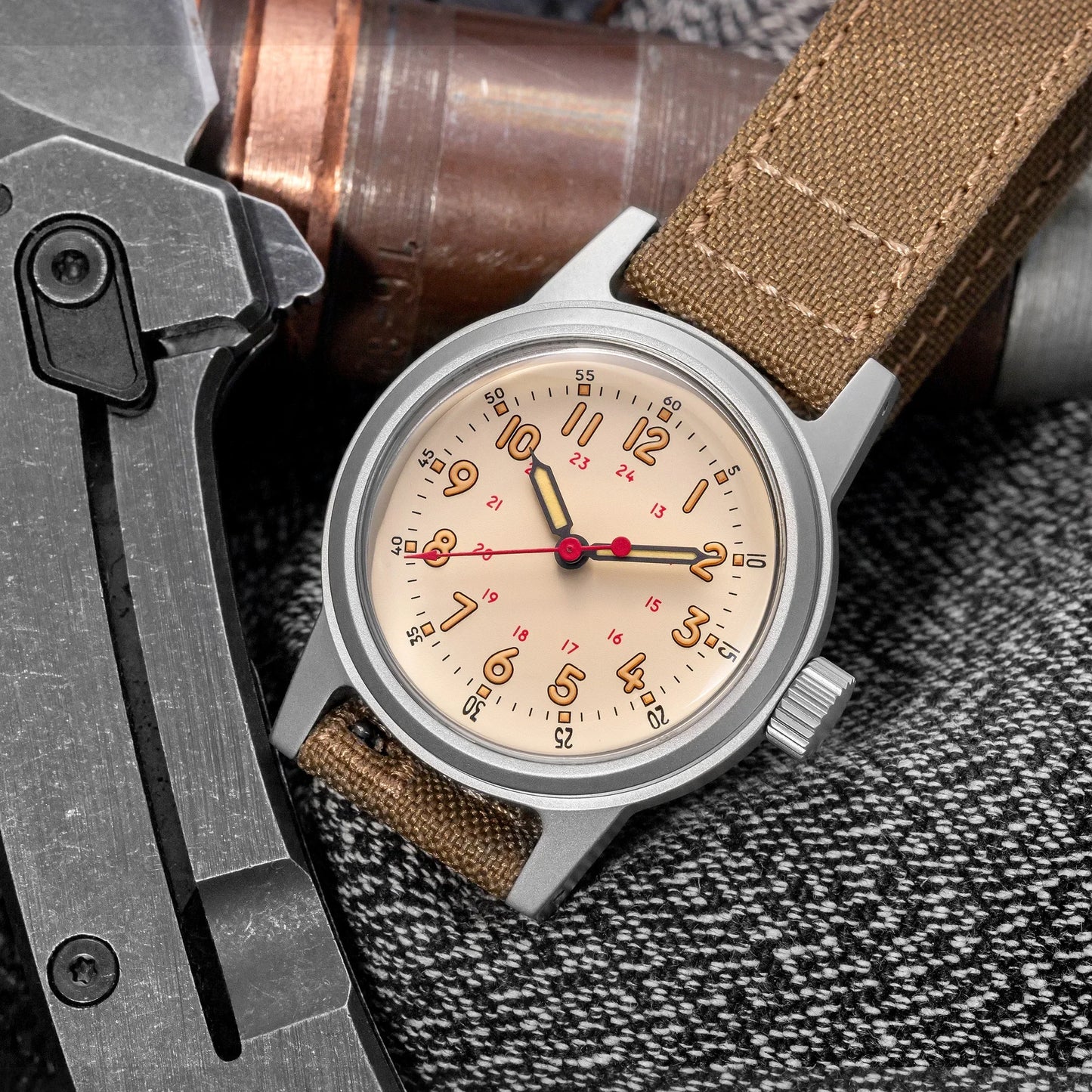 THORN Retro Military Watch 36mm Made of NH35A Movement SHY-043 Sport Watch Unisex Men's and Women's Luxury