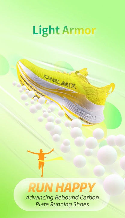 ONEMIX Carbon Fiber Plate Running Shoes Traction Shock Absorption Professional Marathon PB Racing Sports Trainers