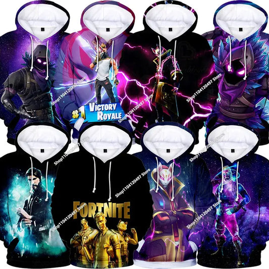 Boys and Girls Hoodies Fortnite Children's Pullover 3D Printed Hoodies Battle Royale Men's Hoodies Autumn Fashion Kids Clothing