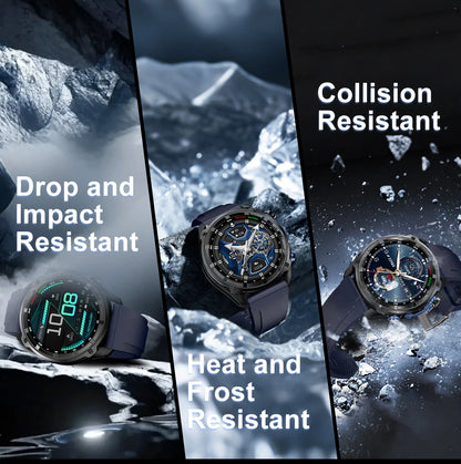 2026 New Military Smart Watch GPS Track Compass Altimeter Bluetooth Calling 860mAh Battery DTG1 Men Outdoor Sports SmartWatch