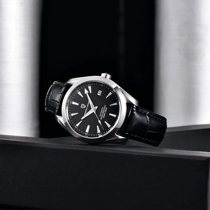 Reloj de lujo para hombre PAGANI DESIGN – Modelo automático mecánico (calibre 8215), de acero inoxidable, hermético, con indicador de fecha y agujas luminiscentes