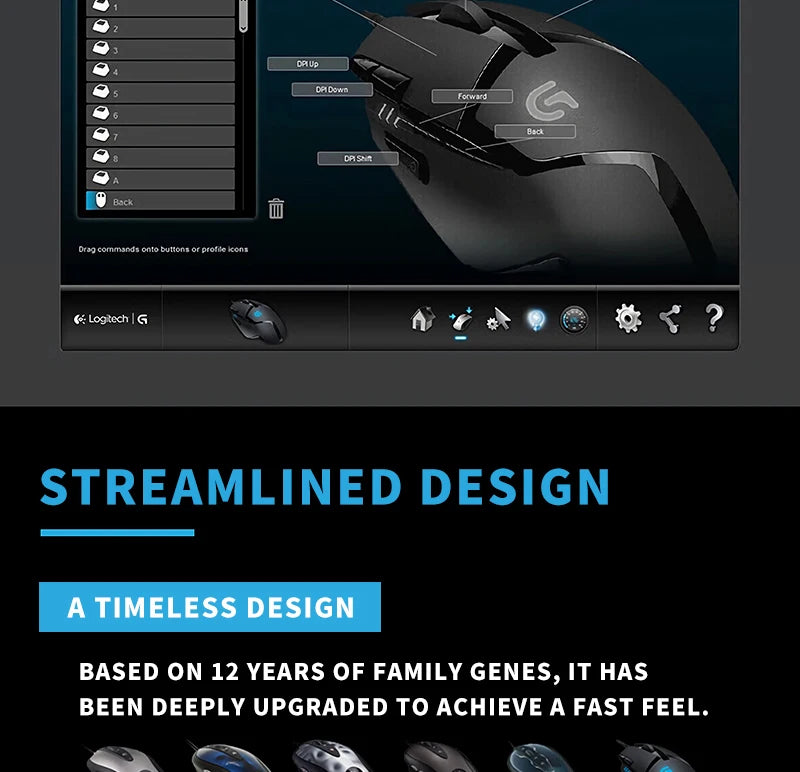 Logitech (G) G402 herní myš drátová myš pro e-sport mechanická myš s programovatelnými makry pro CSGO, PUBG a kompetitivní hraní