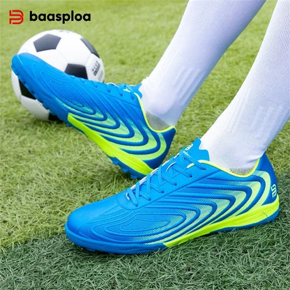 Baasploa Pánske profesionálne futbalové topánky Outdoor protisklzové tréningové športové topánky Pánske ľahké kožené futbalové topánky Chuteira Campo