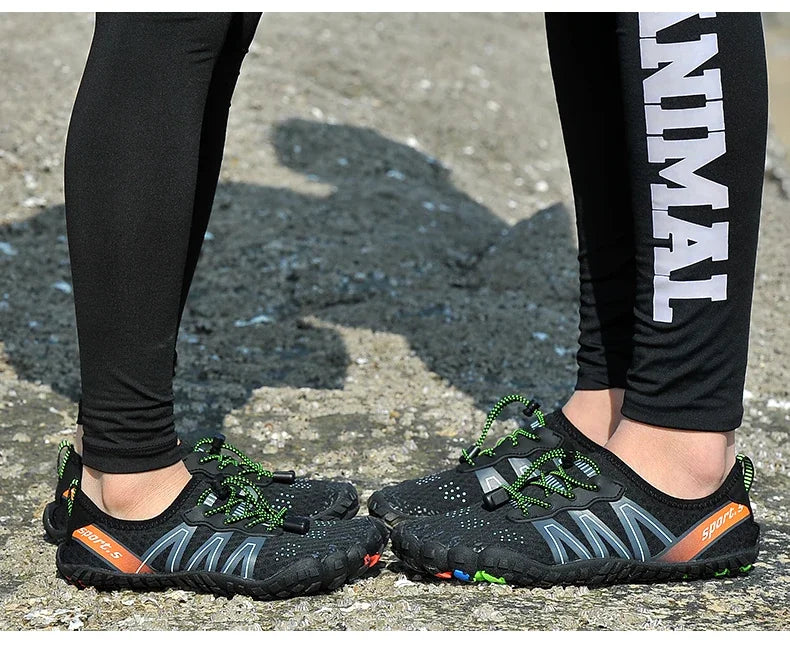 Pánské aqua boty do vody a na plavání, dámské tenisky, dětské barefoot boty pro chlapce, plážové sandály, rychleschnoucí obuv k řece, moři, potápění a do posilovny
