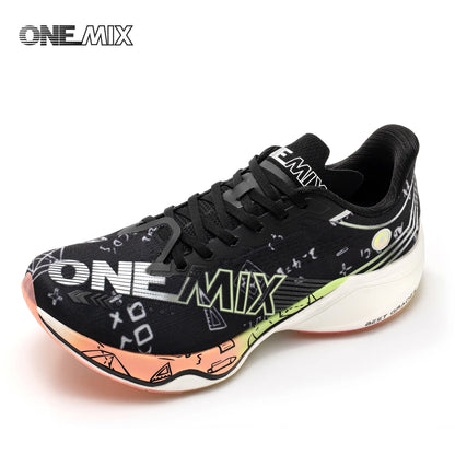 ONEMIX-Nylon Carbon Board Marathon Running Racing Shoes, Professional Stable Support, Shock-relief, Ultra-light Rebound Sneaker