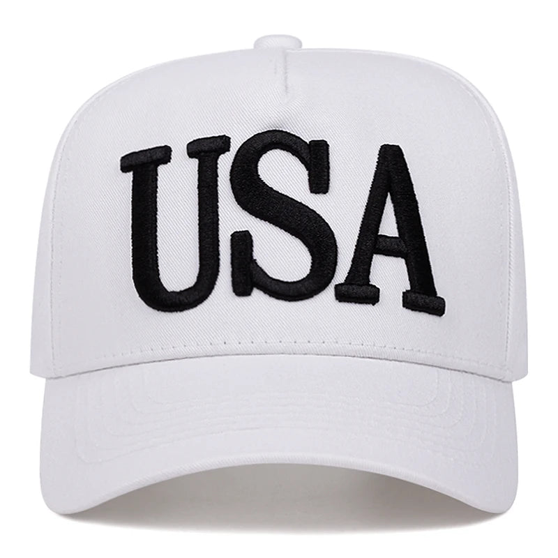 USA embroidered baseball caps, outdoor sports baseball caps