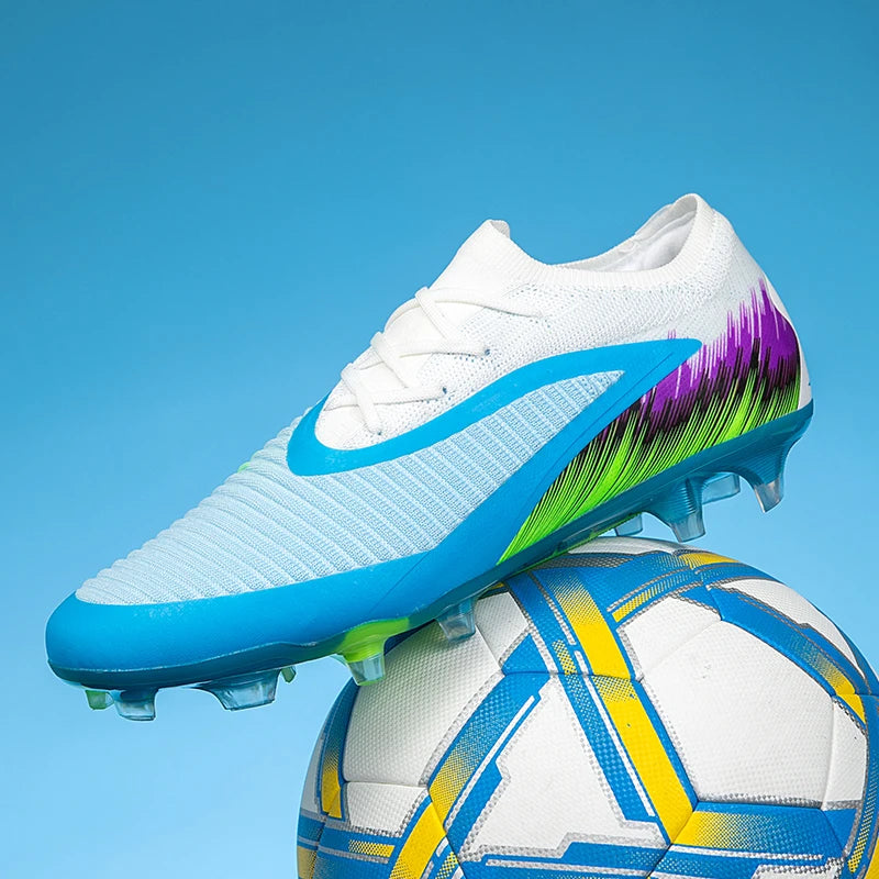 Nouvelles chaussures de football pour hommes, ultralégères, pour l'entraînement en extérieur, livraison directe, chaussures de foot à crampons longs FG antidérapantes