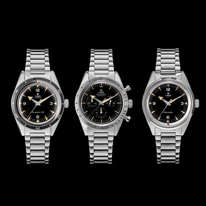 Thron T026 38mm  Watch Sapphire Crystal 316L Stainless Steel PT5000/Swiss Ronda Automatic Movement Vintage Style Men's Watch